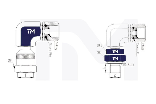 Angled connector drawing evidence inspection