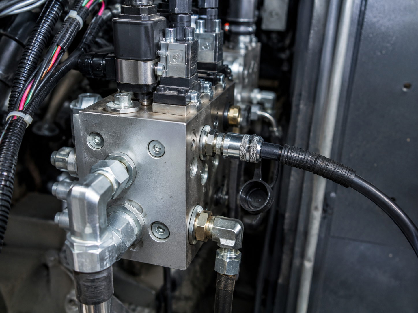 Valve manifold test points connection form selection