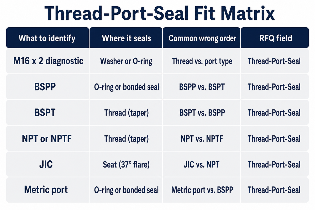Thread-Port-Seal Fit Matrix — TIME