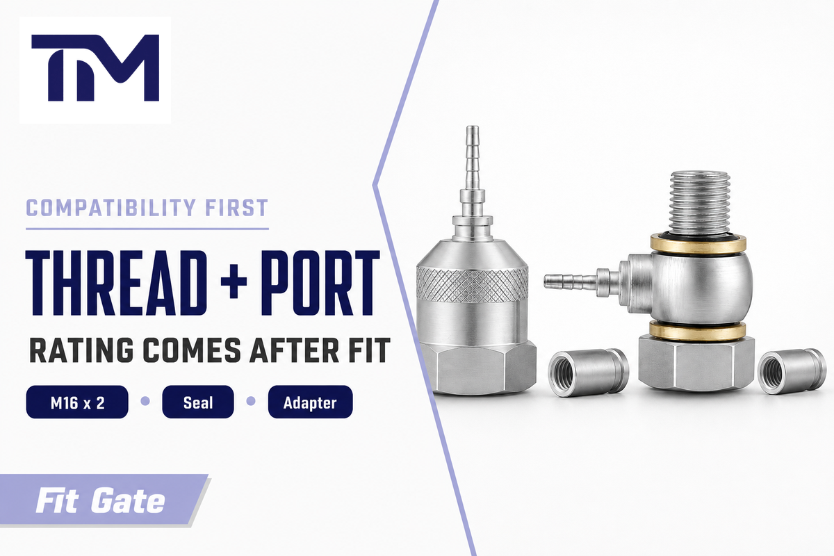 Match Test Point Fittings, Port Standard, Test Coupling, and Pressure Rating Together — TIME