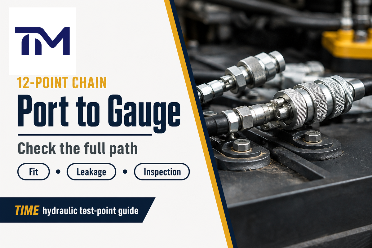 Port to Gauge visual for pressure gauge connector selection