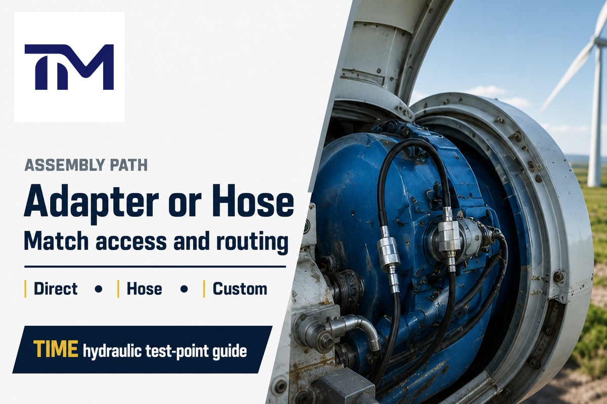 Adapter or Hose visual for pressure gauge connector selection
