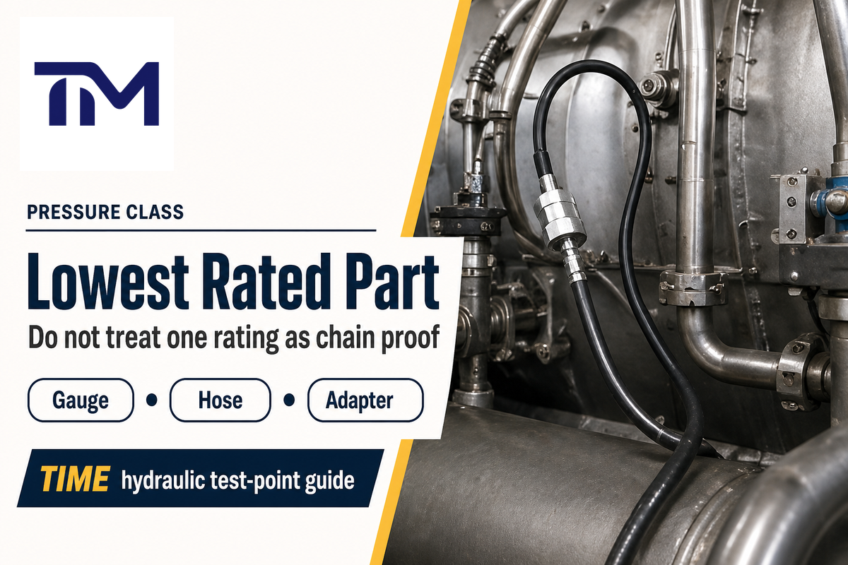 Lowest Rated Part visual for pressure gauge connector selection