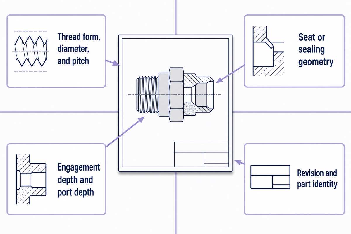 Read the Drawing Before Touching the Fitting — TIME Hydraulic