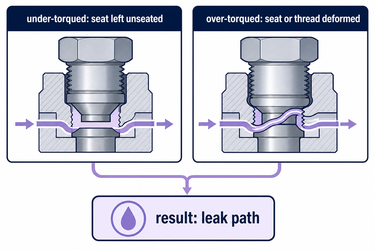 Installing a Tube-Connection Test Point Without Creating a Leak Path